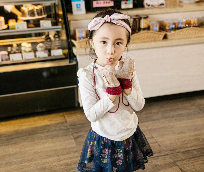 Зимние детские милые утепленные удерживающие тепло перчатки для мальчиков и девочек 