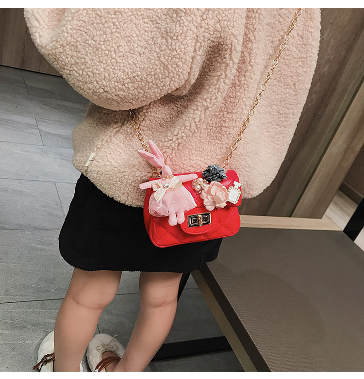 Сумка 儿童包包公主女童宝宝单肩斜挎包时尚pu小香风甜美可爱迷你小背包 Warm cloth