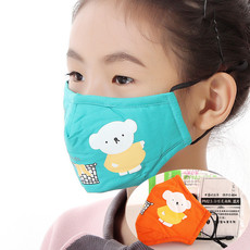 Марлевая повязка 儿童防尘口罩pm2.5女男防雾霾纯棉可清洗易呼吸透气保暖防寒春秋 Warm cloth