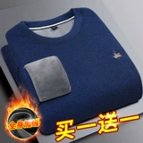 Осенний трикотажный утепленный свитер, приятный телу трендовый лонгслив, высокий воротник