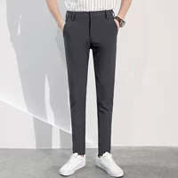 Тонкие серые брюки [эластичность]