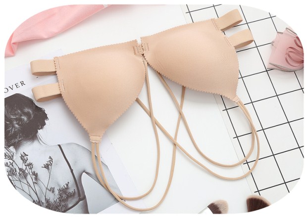 Khóa trước tam giác cup không có vòng thép tốt vành đai đen bra gợi cảm liền mạch đồ lót phụ nữ thu thập vẻ đẹp thoải mái trở lại ngực nhỏ bra thể thao