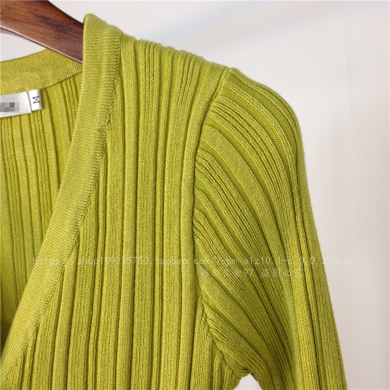 Mùa xuân và mùa hè áo len mỏng cardigan của phụ nữ dài tay V-Cổ bên ngoài áo len ngắn khăn choàng nhỏ áo khoác điều hòa không khí áo sơ mi áo len cổ lọ nữ form rộng