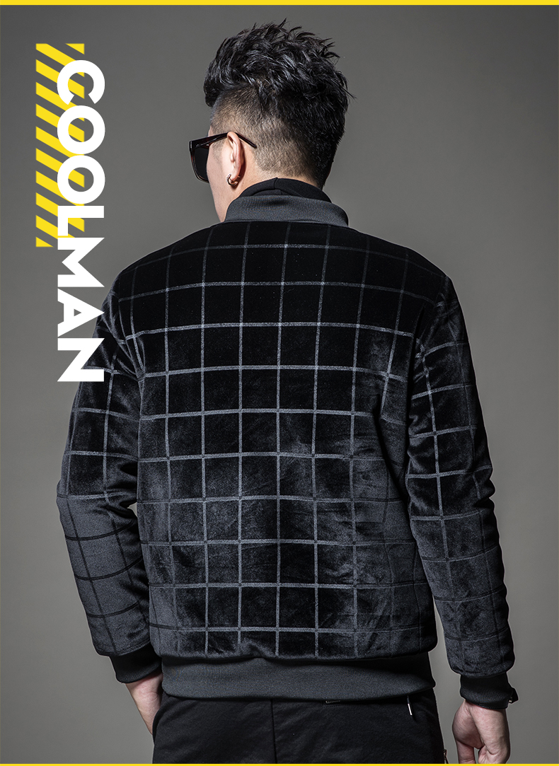 SXF Saint Xi Fan cotton cổ áo bóng chày nam nhung vàng áo khoác ngắn đoạn ngắn Áo khoác mùa đông mỏng quần áo nam triều áo kaki nam