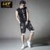 SXF Saint Xi Fan quần short giản dị in quần bãi biển hip hop loose quần thời trang đường phố thương hiệu của nam giới năm quần