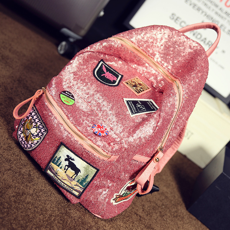 JTXS Hong Kong IT Classic Fashion Cool Badge Rivet Canvas Backpack School Bag JTXS Hong Kong IT Classic Fashion Cool Badge Rivet Canvas Backpack School Bag