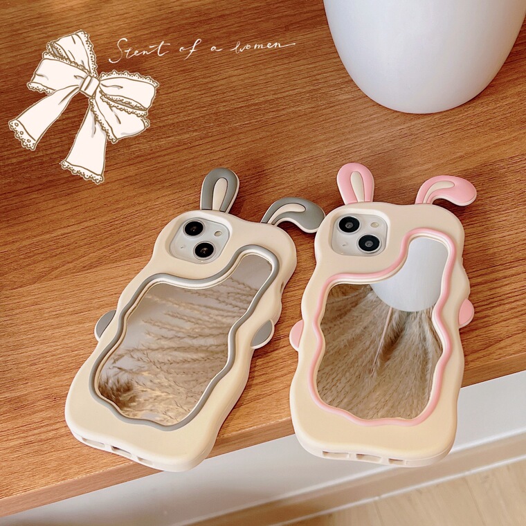 Bunny Ears Mirrored For Girls Cartoon iPhone Case