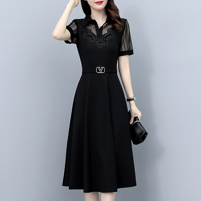 Fashionable New High-End Dress for Women, Summer, Elegant and Dignified for Mothers, Plus Size, Covers the Belly, Slims the Waist, Hides the Flesh, and Enhances the Temperament Fashionable New High-End Dress for Women, Summer, Elegant and Dignified for Mothers, Plus Size, Covers the Belly, Slims the Waist, Hides the Flesh, and Enhances the Temperament
