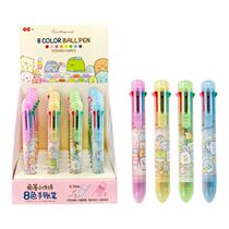 Cartoon corner of the creature 8-color hand account pen creative students multi-color push pen office stationery signature pen