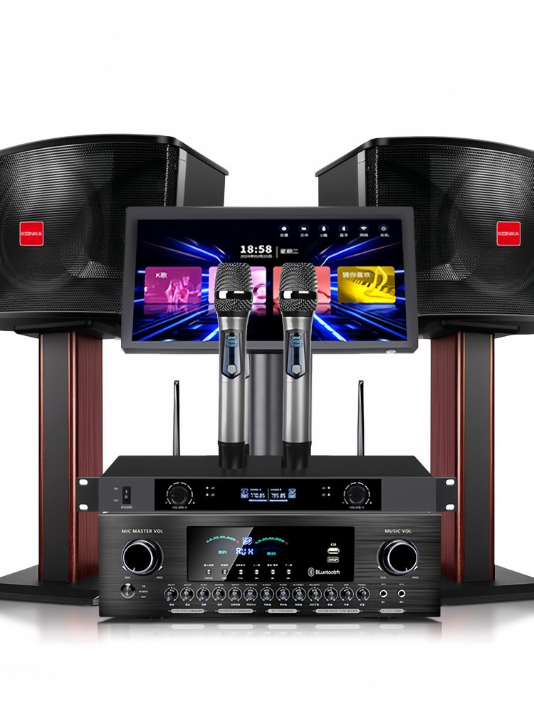 Home Ktv Audio Set Tv Projector Karaoke Speaker Microphone Amplifier Home Commercial Karaoke