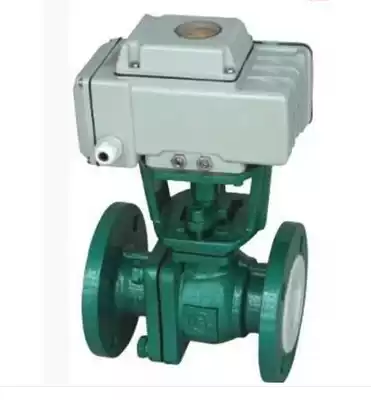 Q941F46-16C electric inner lining fluorine ball valve electric anti-corrosion strong acid ball valve DN40 DN50 DN125
