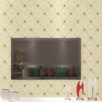  Simple non-woven wallpaper three-dimensional 3D embossed diamond lattice wallpaper bed and breakfast hotel living room TV background wall