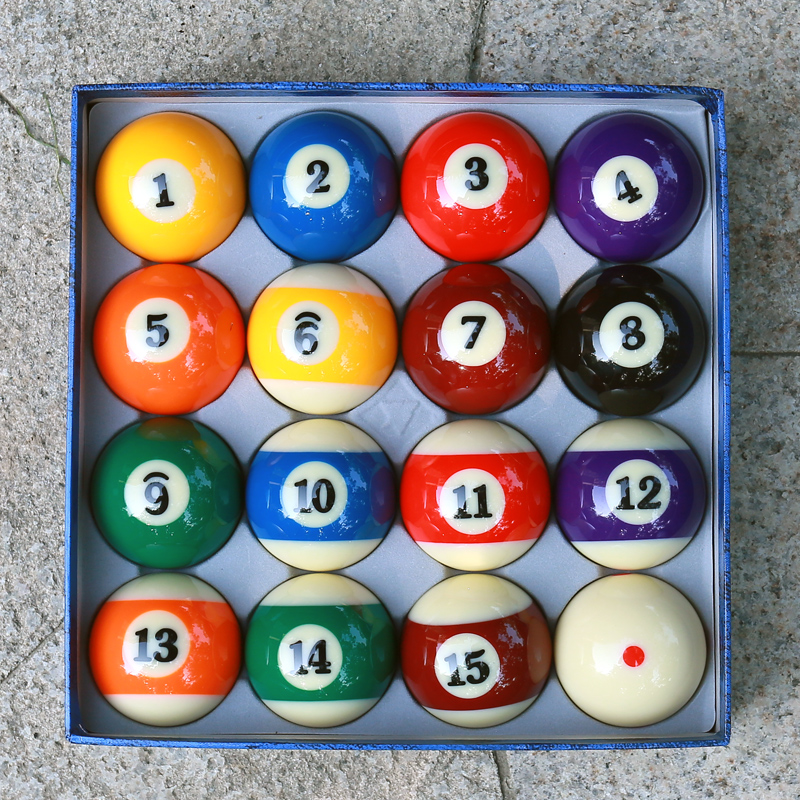 Table ball Chinese black Eight major American home tables Ball Flowers Style Nine Balls 16 Color Mother Ball Table Accessories Accessories
