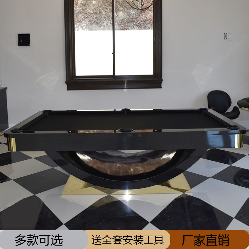 Standard adult household pool table Fancy nine-ball American black 8 drop bag solid wood custom carved pool table