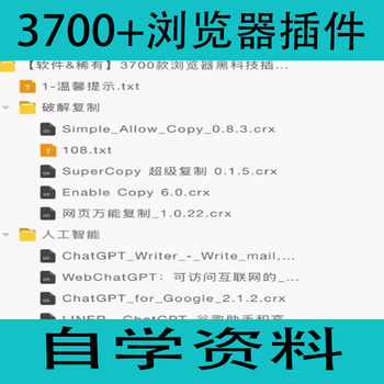3700+ Browser Extensions + Greasemonkey Extension, Packaged and Integrated Self-Study Materials and Learning Resources