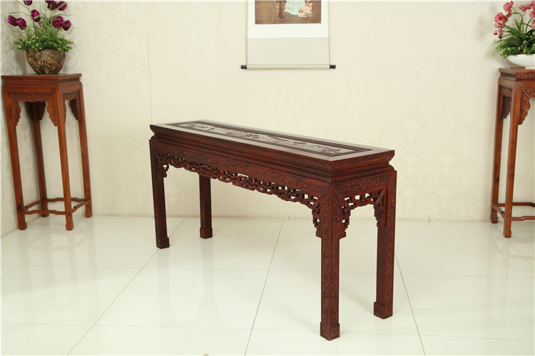 Redwood Mái hiên mới kiểu Trung Quốc Đài Loan vỏ gỗ nguyên khối cổ điển bàn ghế không axit, một số bộ bốn mảnh Zhongtang cho bàn - Bàn / Bàn 	bộ bàn ghế gỗ cổ điển giá rẻ	