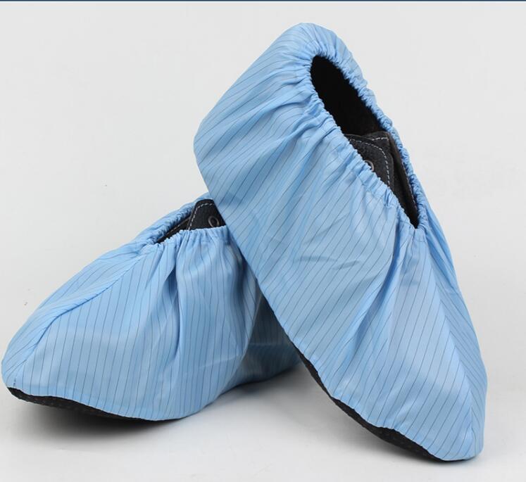 Anti-static shoe cover anti-slip white middle tube laboratory workshop dust-free men and women foot cover washing room household