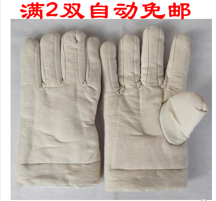 Thickened pure cotton microwave oven gloves high temperature resistant insulation gloves oven baking five-finger anti-scalding gloves 2 pack