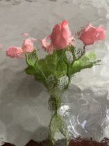 Tempered ultra-white water ripple water cube stone pattern water ripple embossed art glass door and window partition screen customization