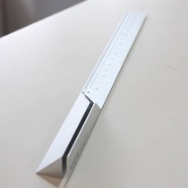 WhiteDesign aluminum alloy ruler metal high-end creative office stationery business desktop small ornaments gift