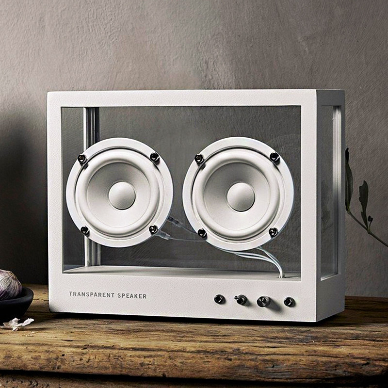 Sweden imported TransparentSpeaker wireless bluetooth speaker transparent glass desktop high-quality audio