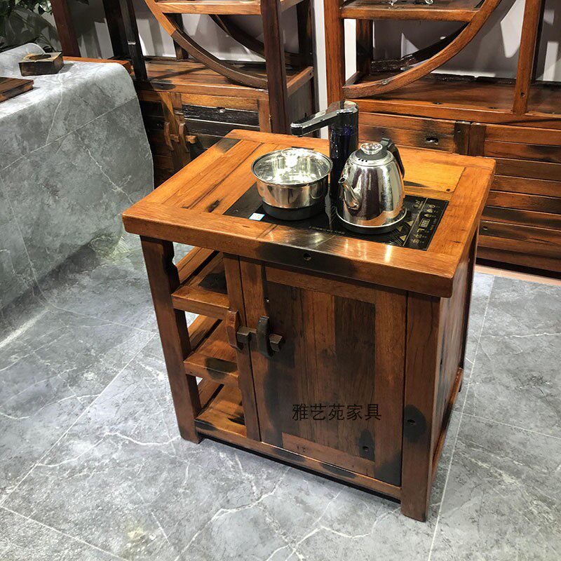 Old boat meal cabinet household solid wood storage cabinet locker modern office living room tea cabinet