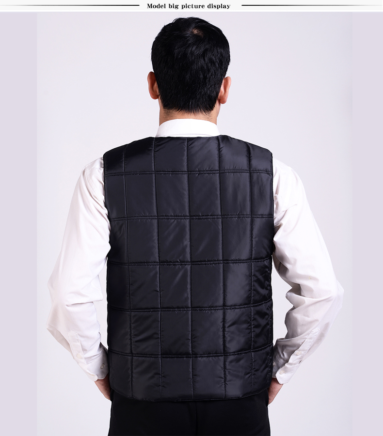 Mùa thu và mùa đông nam trung niên cotton vest ấm áp cotton vest nam trung niên ông già vest vai nam cha tải quần áo mùa đông áo ba lỗ gym