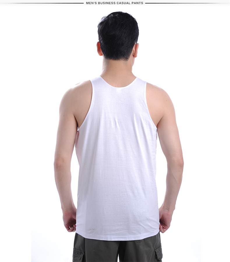 Mùa hè trung niên nam cotton sling trắng vest trung niên bông áo loose mồ hôi cũ vest cha