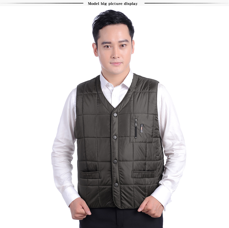 Quần áo mùa đông nam trung niên áo vest nam trung niên cotton vest ấm cotton cotton cha áo ba lỗ nam tập gym