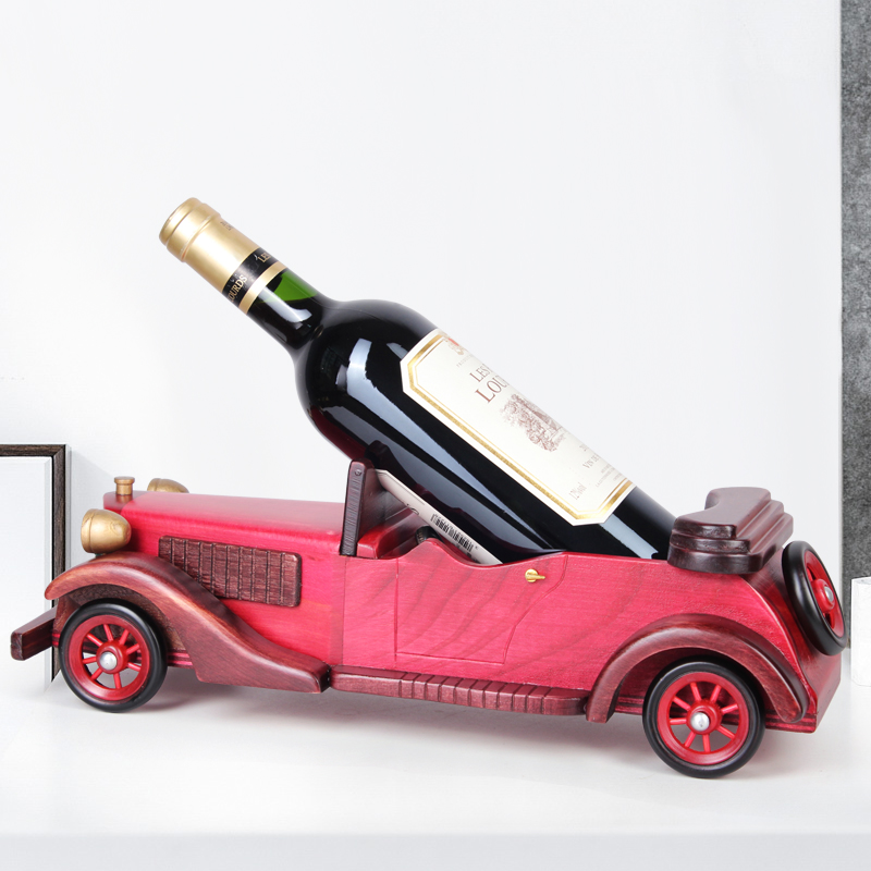 Eurostyle Creative Retro Wine Rack Solid Wood Wine Rack Wine Rack Personality Home Red Wine Rack Swing Wine Cabinet