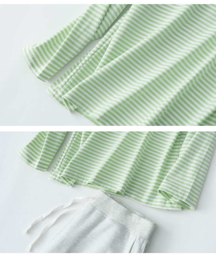 Cuộc sống ban đầu Bộ đồ phục vụ tại nhà Pinstripe Quần áo thể thao và giải trí có thể được mặc bên ngoài quần áo gia đình Đồ ngủ mà không cần in đồ ngủ sexy