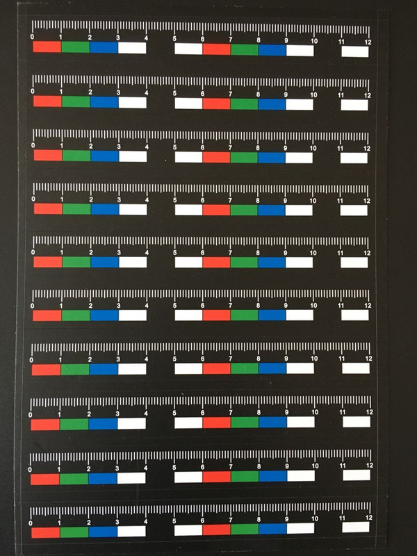 12cm Black and White Two-Color Self-Adhesive Scale Ruler/Colorful Self-Adhesive Scale Ruler/Transparent Photo Paper Scale Ruler