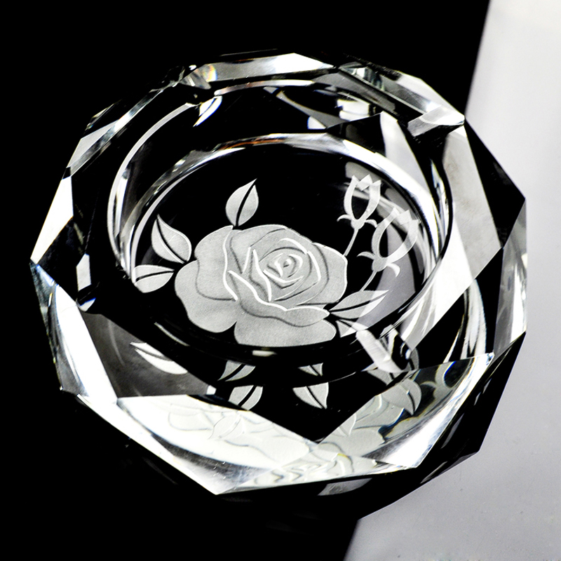 Personalized Crystal Ashtray Creative Gift Large Boutique European Ashtray Fashion Gift Living Room Decoration
