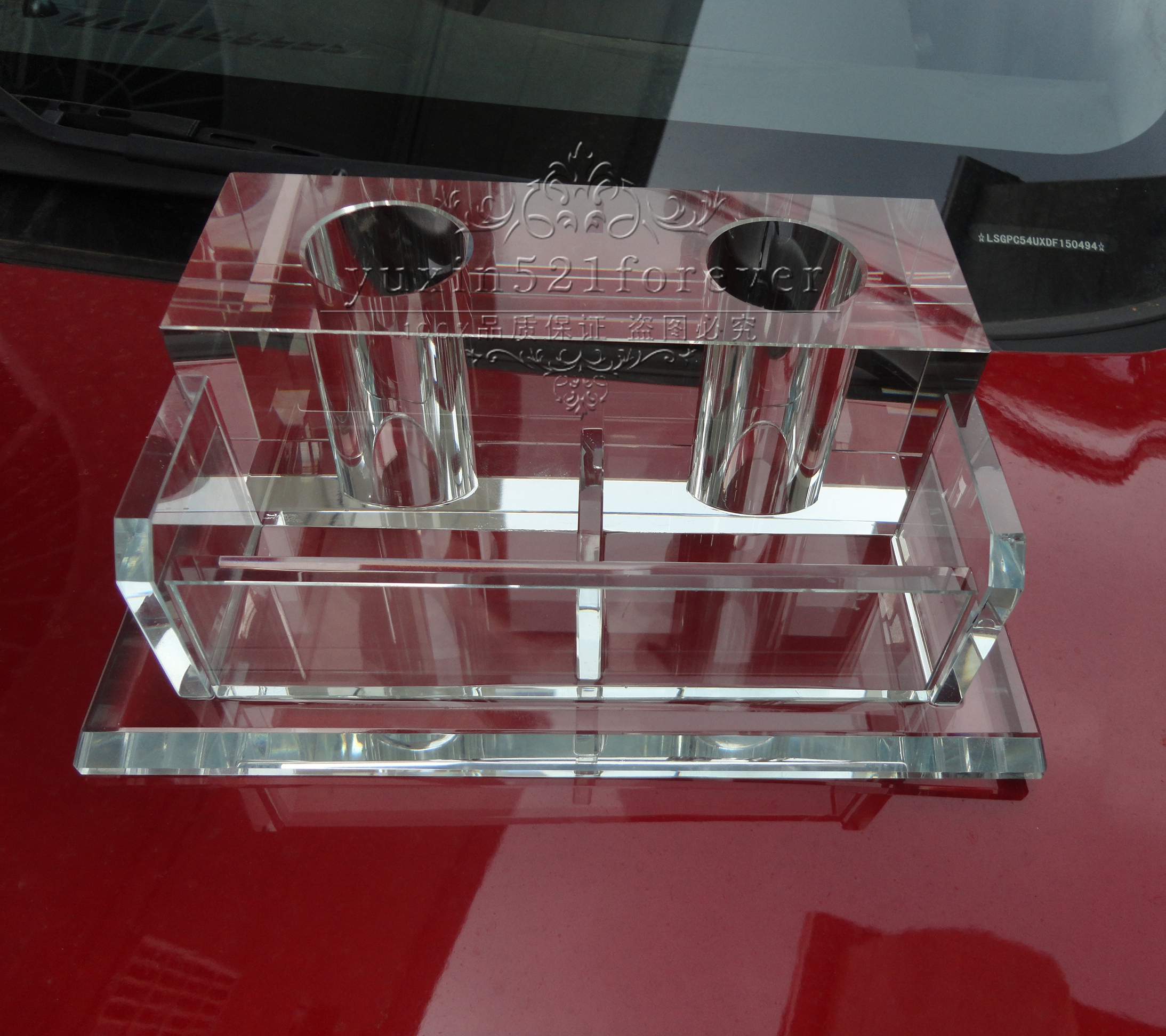 High-end Transparent Crystal Microphone Rack KTV Hotel Special Microphone Base Crystal Mcrack Microphone Crystal Base