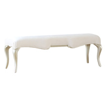 American light luxury solid wood bed tail stool Shoe stool Bed front stool French fabric bed tail stool Solid wood European bed tail stool