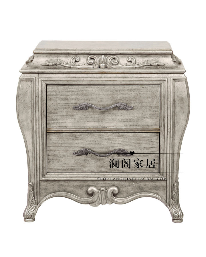 American solid wood retro to make old bed head cabinet bedroom furniture storage cabinet bedside cabinet method to make old bed front cabinet