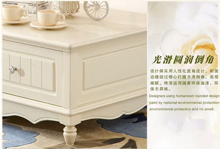 Simple bàn trà sân vườn nội thất Hàn Quốc Châu Âu bảng bàn gỗ trắng phòng khách bàn cà phê kết hợp - Bàn trà bàn trà gỗ đẹp