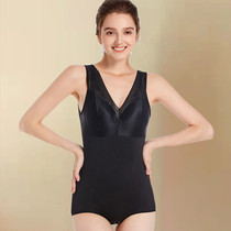Winter gush thickened Warm Conjoined Shapen Clothes with bra one-piece Close-up Bunches Waist Meme Underwear Vest Woman