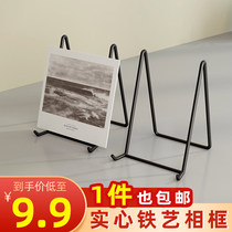 Desktop frame bracket medal certificate display iron art floor vertical glass photo flat shelf mounting stand