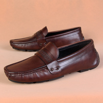 Весенние ботинки-ботинки настоящие кожаные мужские туфли мужские мужские кожаные туфли Men slot shoes One фут педали корейский вариант обуви