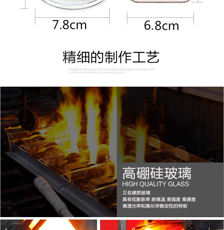 Connaught đá một lớp dày cốc thủy tinh chịu nhiệt độ cao cốc thủy tinh pha lê di động dung tích lớn cốc chống rò rỉ - Tách bình giữ nhiệt mini