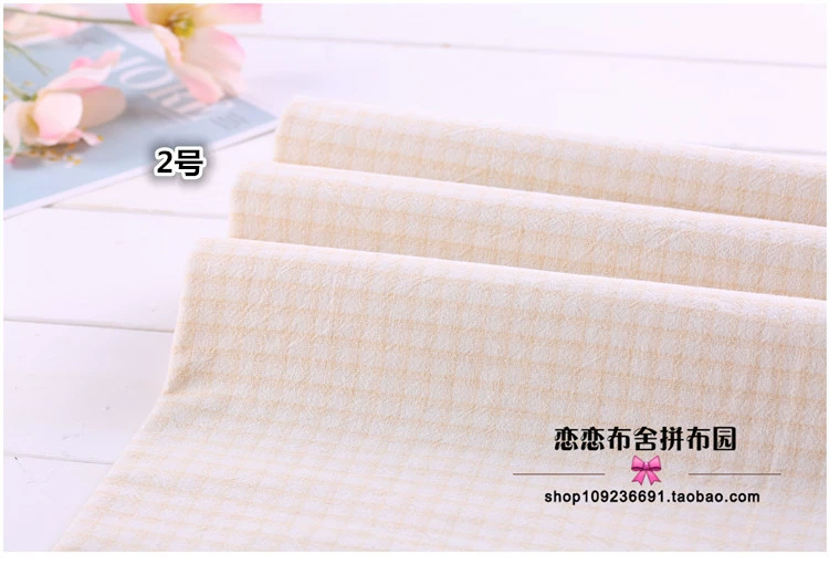 Sản phẩm mới 10 màu hoang dã tươi nhỏ lưới đầu tiên nhuộm vải nhóm vải cotton quần áo chắp vá quần áo vải - Vải vải tự làm