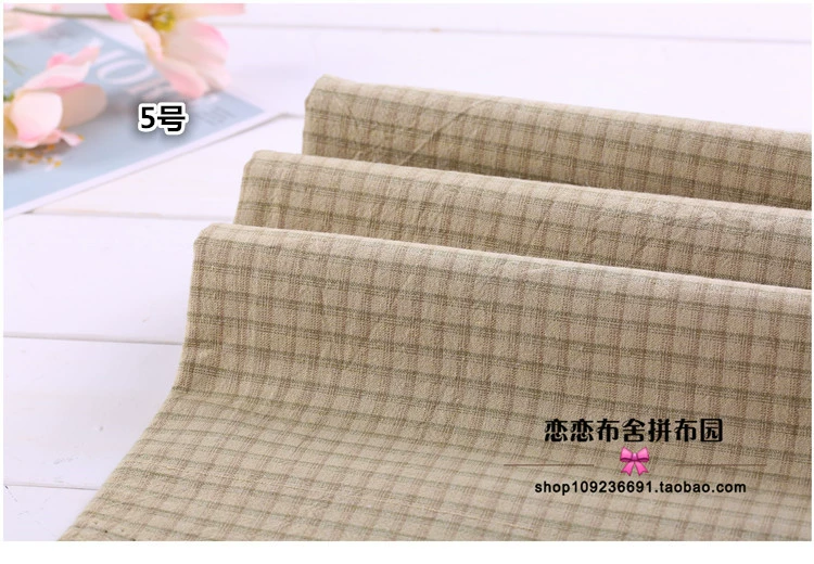 Sản phẩm mới 10 màu hoang dã tươi nhỏ lưới đầu tiên nhuộm vải nhóm vải cotton quần áo chắp vá quần áo vải - Vải vải tự làm