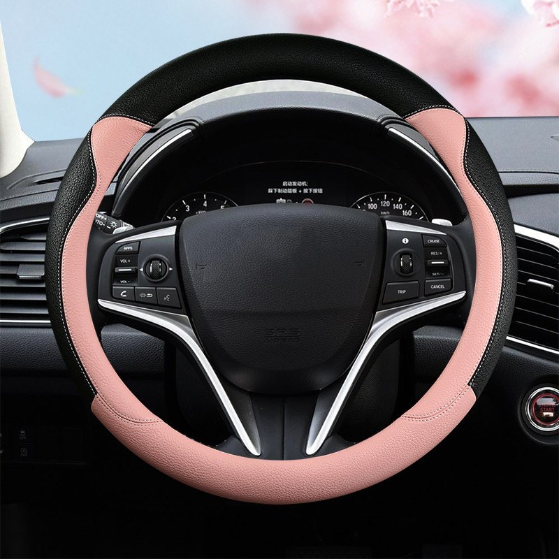 車のハンドルカバーユニバーサル四季ハンドルバーカバーD型女性かわいい滑り止め吸汗夏ハンドルカバー