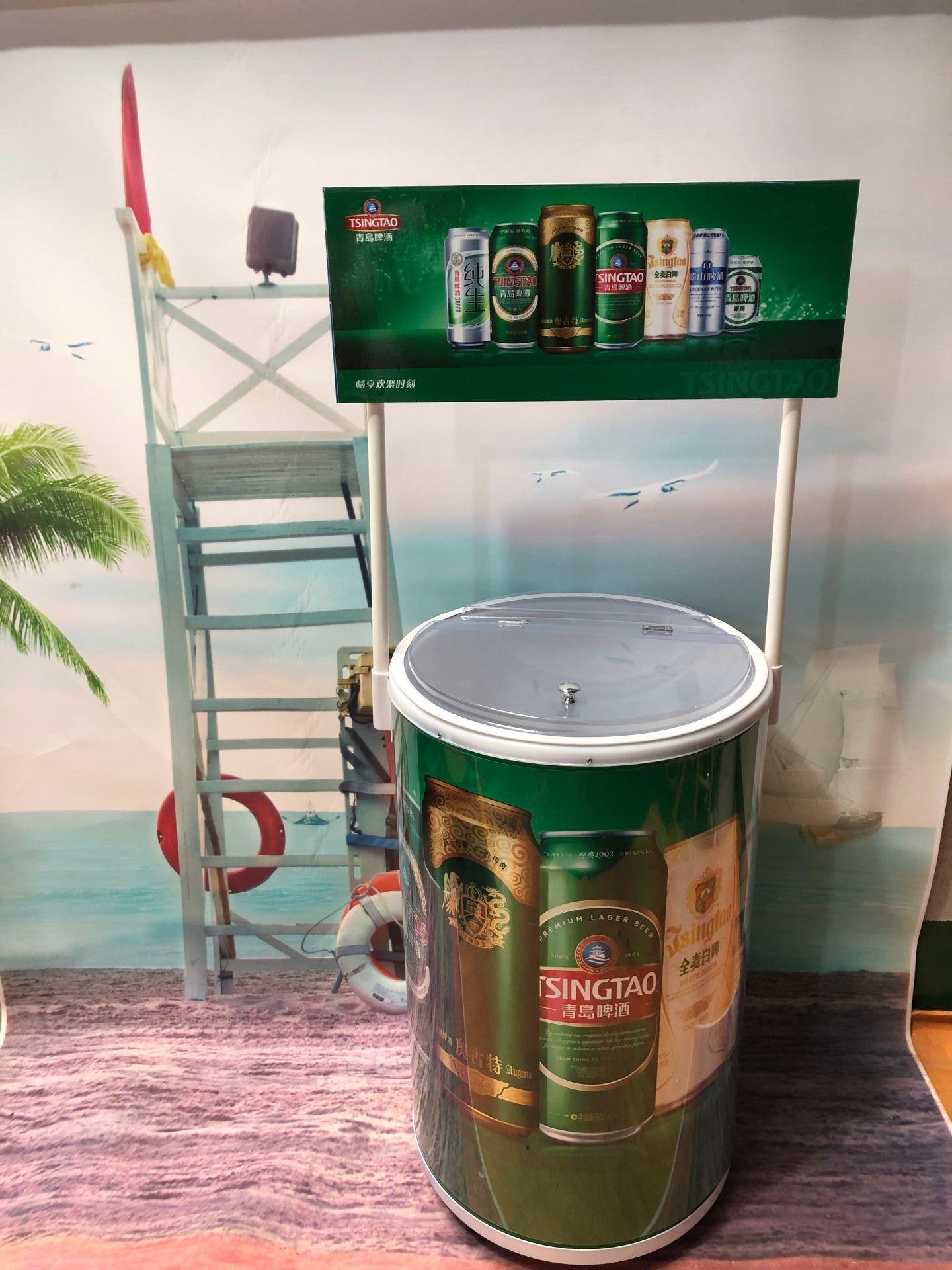 Outdoor ice bucket advertising ice bucket insulation ice bucket beverage bucket PVC double ice bucket blank ice bucket