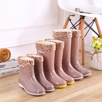 Rain shoes High tube adult water shoes Middle tube non-slip rain boots Low tube warm galoshes rubber shoes Korean fashion womens water boots