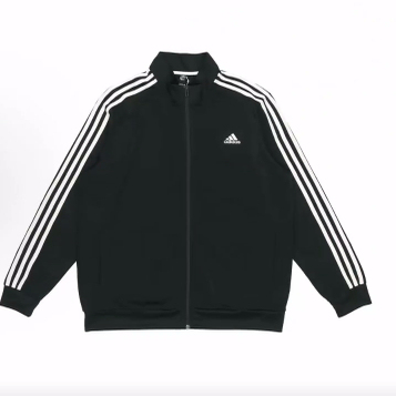 Adidas Essentials m Striped Sports Stand-Up Collar Jacket Autumn Men's Black