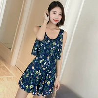 Áo tắm nữ bảo thủ che bụng áo tắm, váy một mảnh, tụ tập, thon gọn, kích thước lớn, nước hoa nhỏ Hàn Quốc, áo tắm suối nước nóng - Bộ đồ bơi One Piece đồ bơi một mảnh