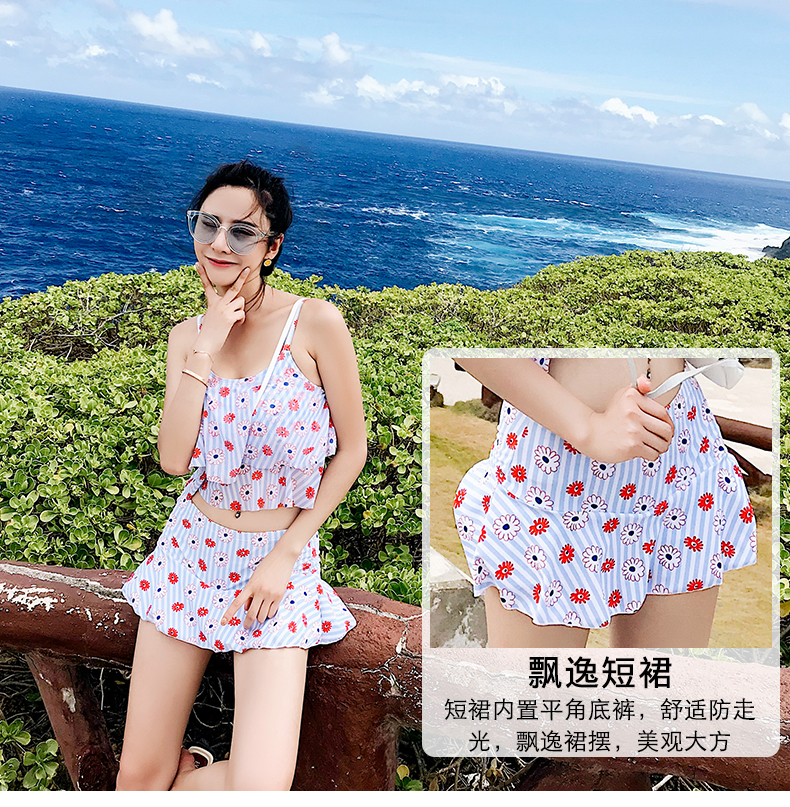 Áo tắm nữ chia tay bảo thủ hai mảnh boxer Sinh viên Hàn Quốc suối nước nóng nhỏ thơm mỏng gợi cảm tụ tập đồ bơi - Bộ đồ bơi hai mảnh 	mẫu áo tắm 2 mảnh	
