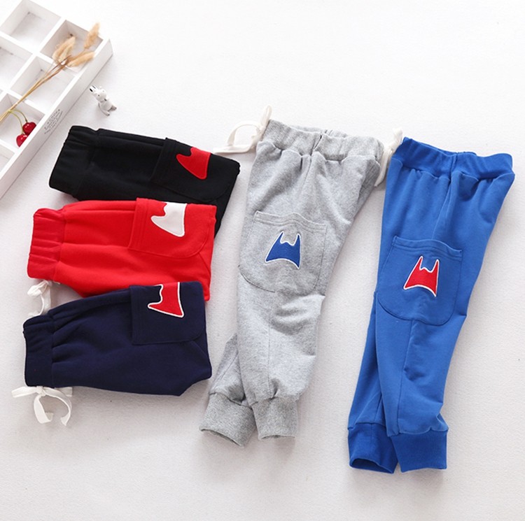 Child Clothing New Pants Boy Kharen Pants Baby Pure Cotton Long Pants Spring Autumn Korean Version Large PP Pants Children Lacrotch Pants
